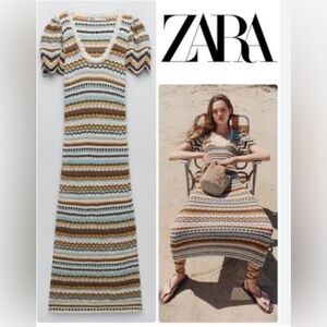 Zara crochet dress S
